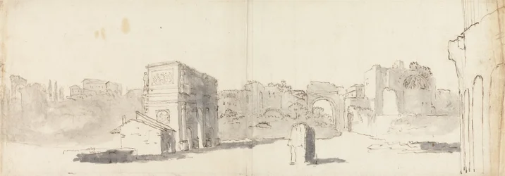Rome: A View of the Arch of Constantine with Other Ruins